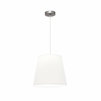 Distribuidor - Lâmpadas Diversas | Colgantes Clássicas | COLGANTE MALDIVAS 1XE27 NIQUEL/BLANCO REGX35X35 CM Ref: 110693503